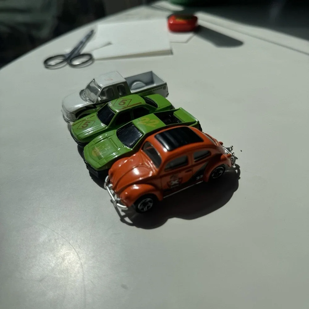 Hot Wheels Volkswagen Beetle Mixed Die Cast Toy Car Lot 4 Loose
